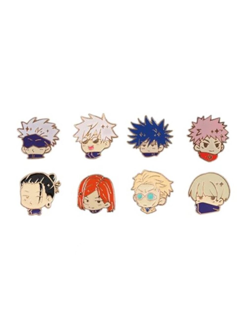 Anime JJK Pins 8PC - Anime Satoru Yuji Megumi Nanami Kento Geto Suguru Cosplay